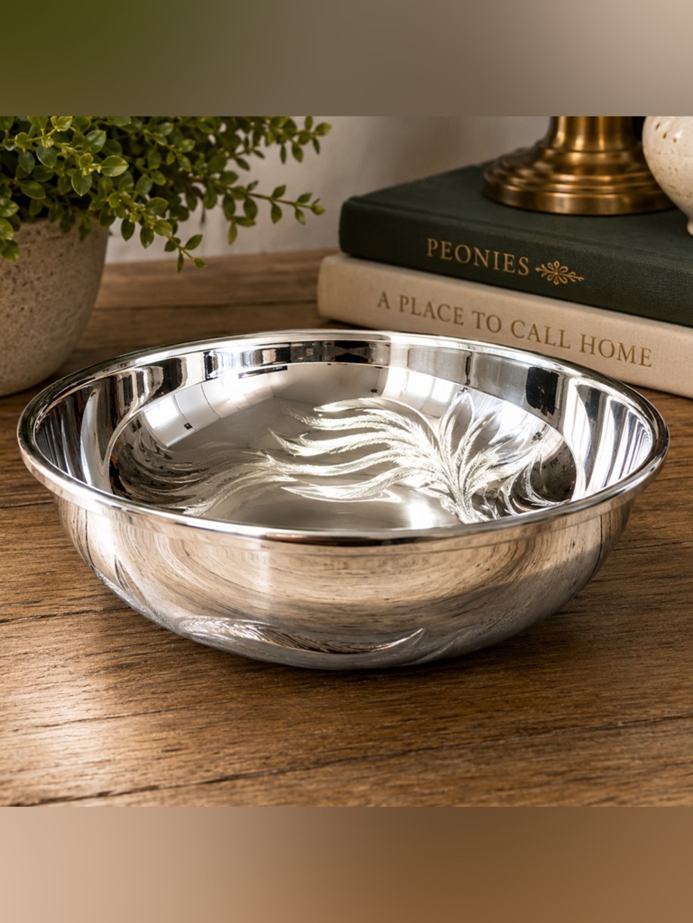 Vintage Kirk Stieff Silverplate Italy Botanical Leaf Small Serving Bowl 7”